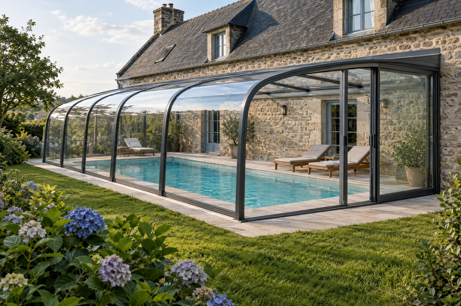 Abri de piscine adossé : prix, autorisations et pièges du devis en 2026