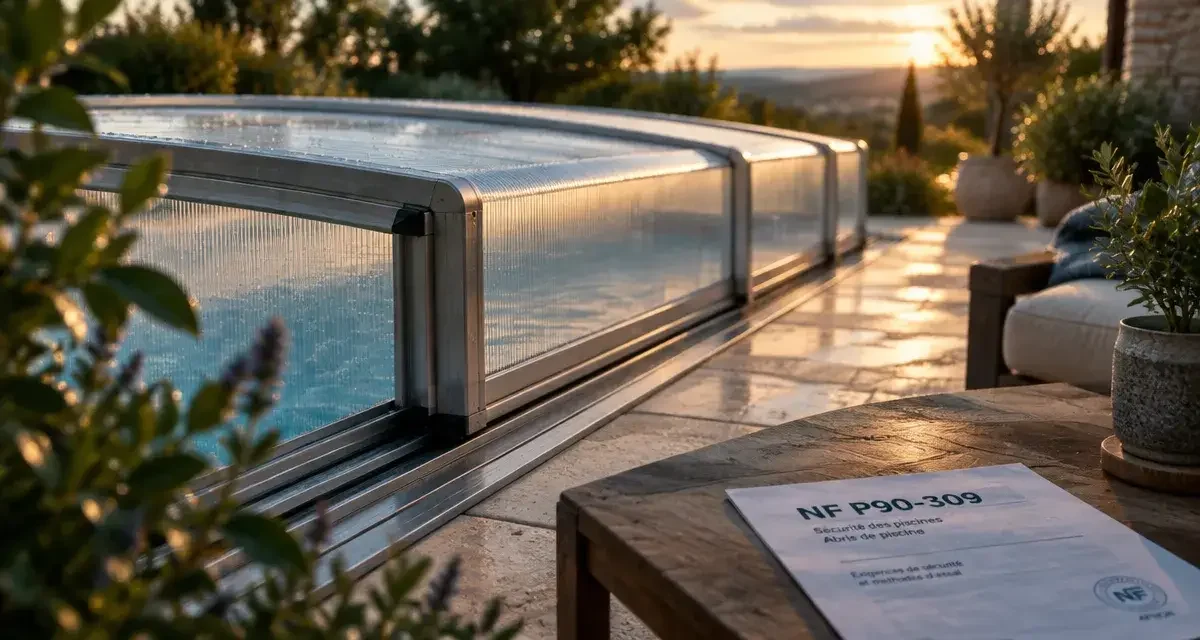 Abris de piscine Azenco : ce que vaut vraiment la norme NF P90-309 et comment choisir